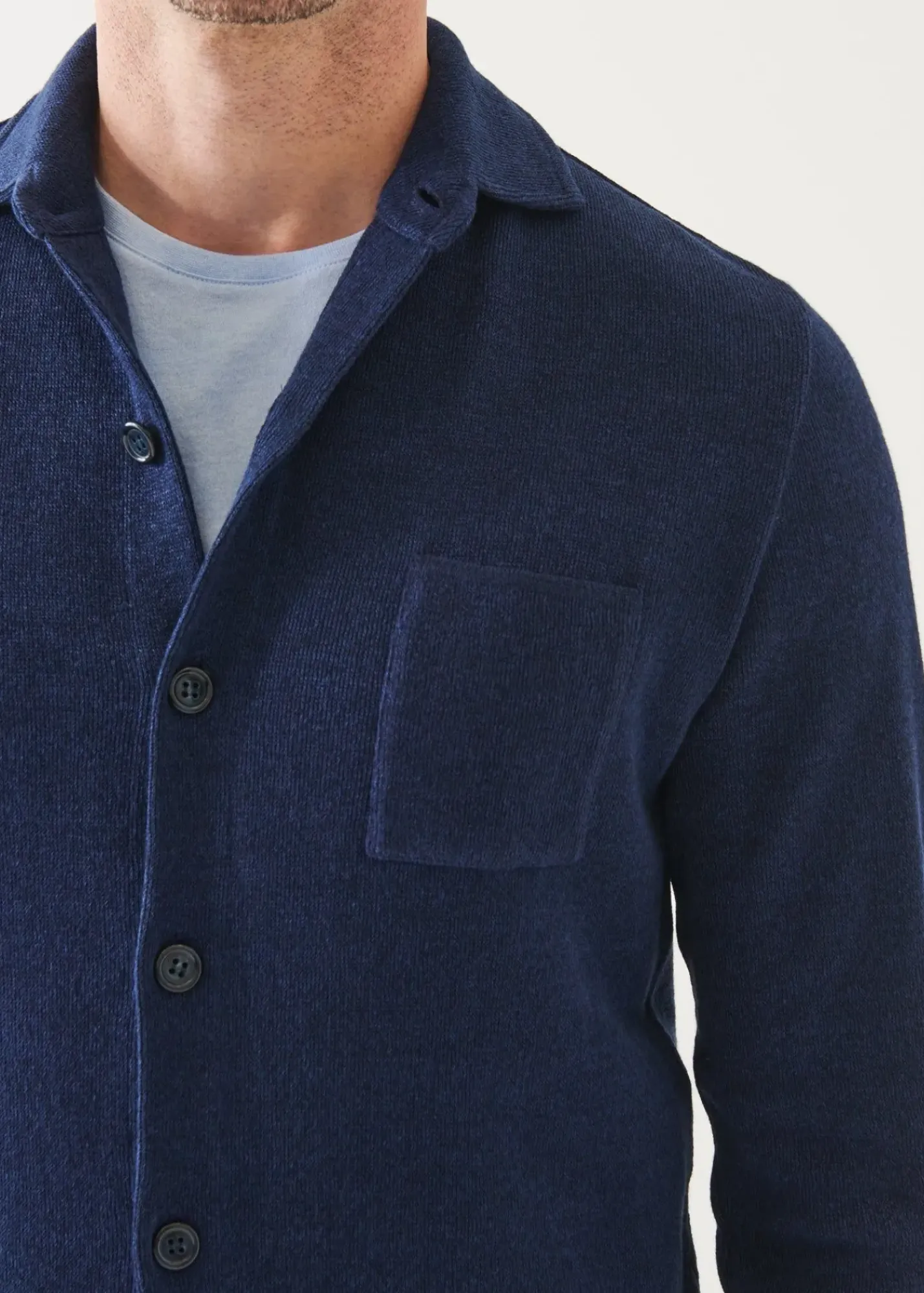 PATRICK ASSARAF Linen Cotton Blend Shirt Jacket|Men Blazers