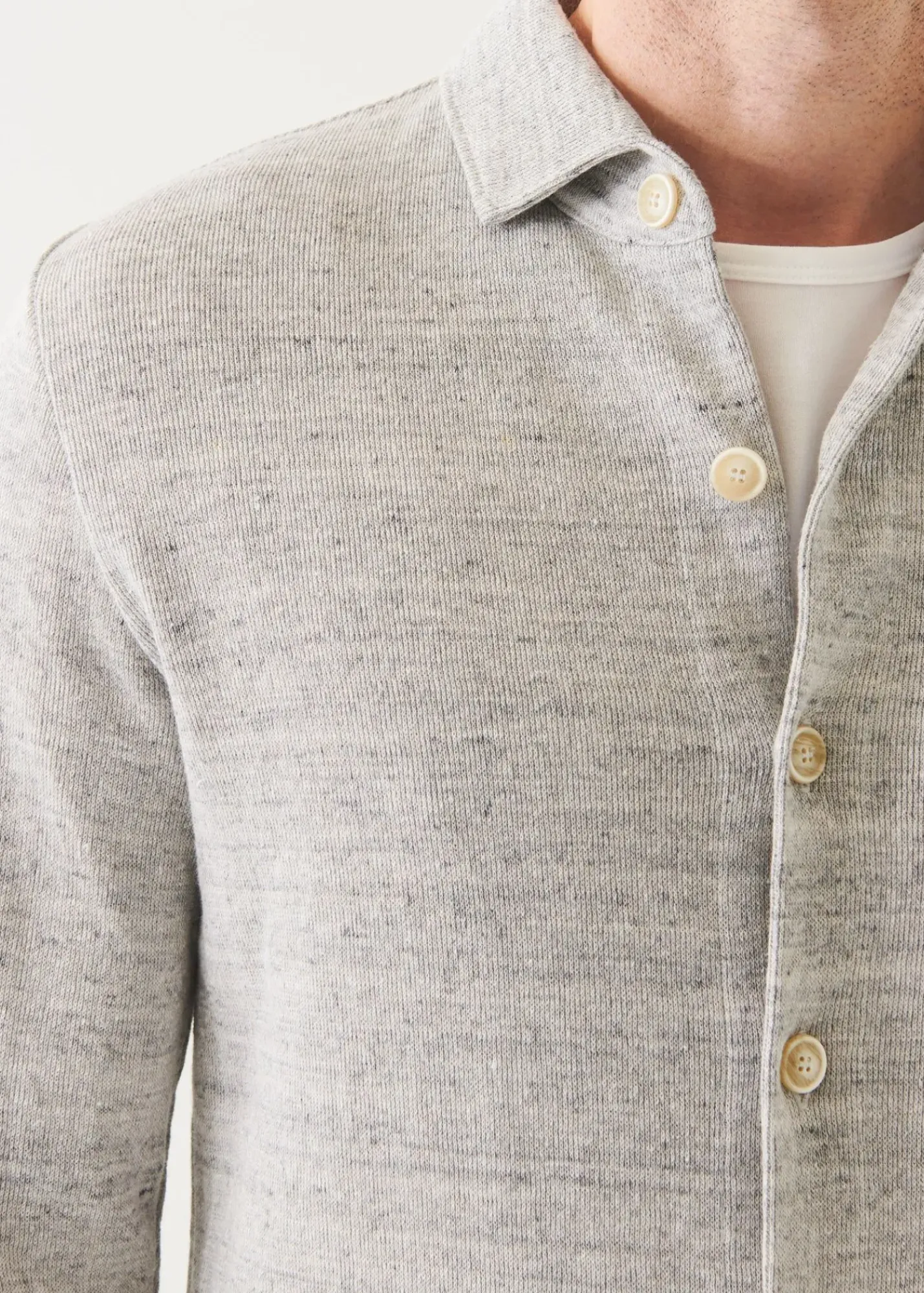 PATRICK ASSARAF Linen Cotton Blend Shirt Jacket|Men Blazers