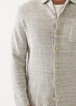 PATRICK ASSARAF Linen Cotton Blend Shirt Jacket|Men Blazers