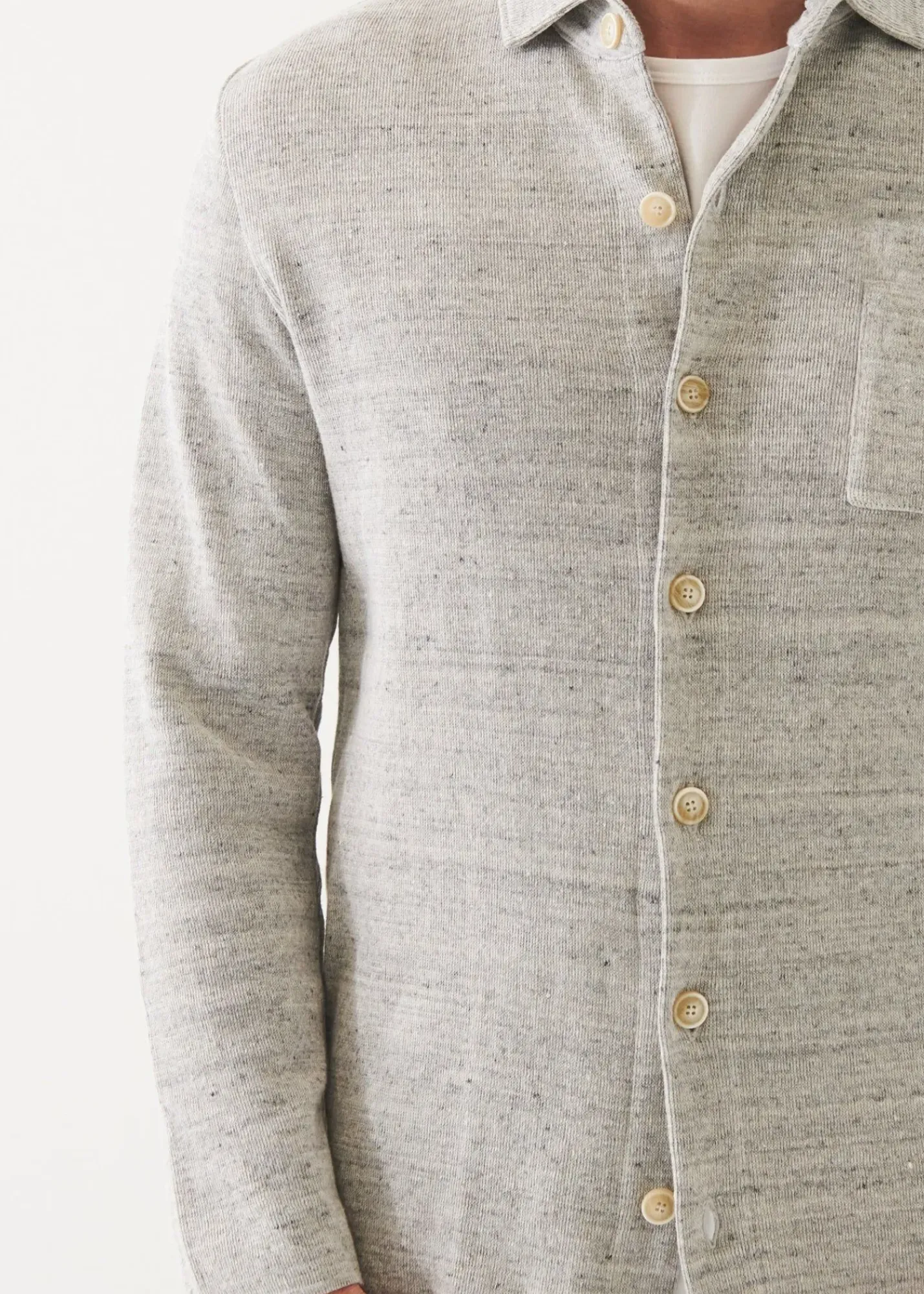 PATRICK ASSARAF Linen Cotton Blend Shirt Jacket|Men Blazers
