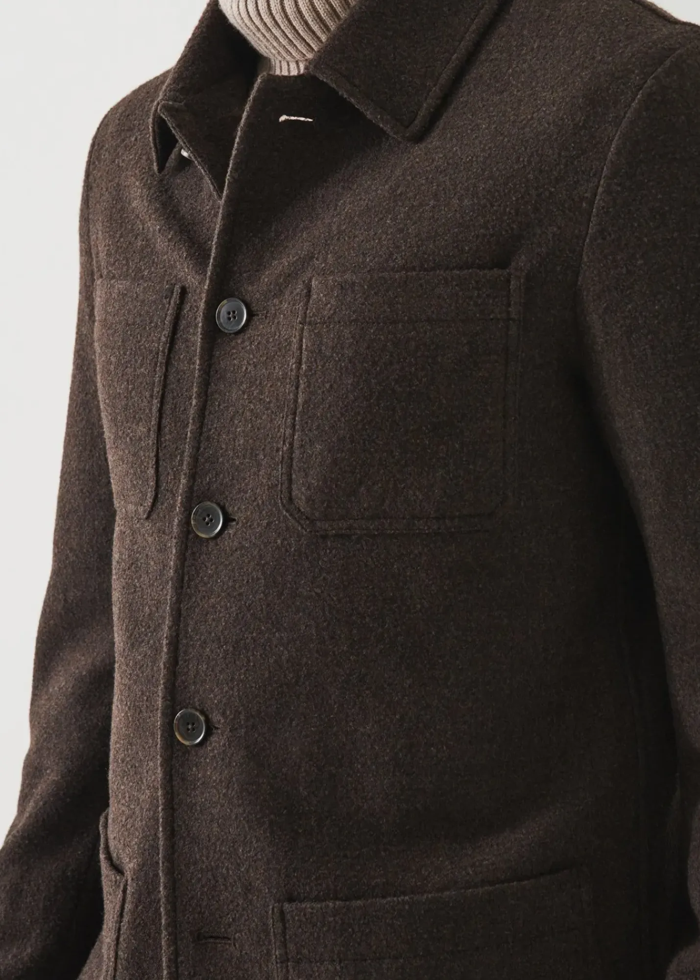 PATRICK ASSARAF Linen Shirt Jacket|Men Shirt Jackets