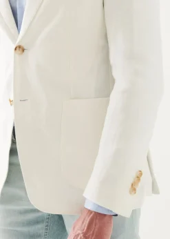 PATRICK ASSARAF Linen Twill Two-Button Blazer|Men Blazers