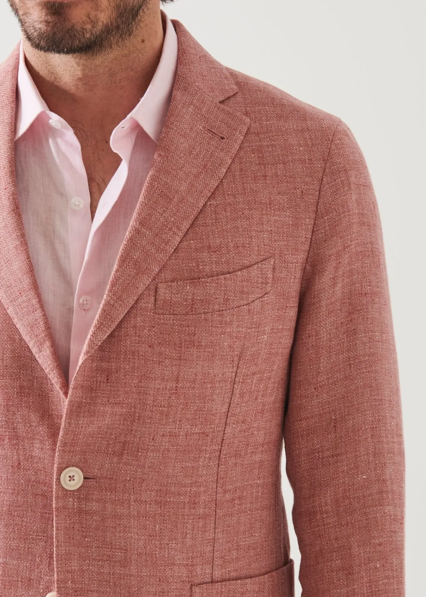 PATRICK ASSARAF Linen Wool Blend Blazer|Men Blazers