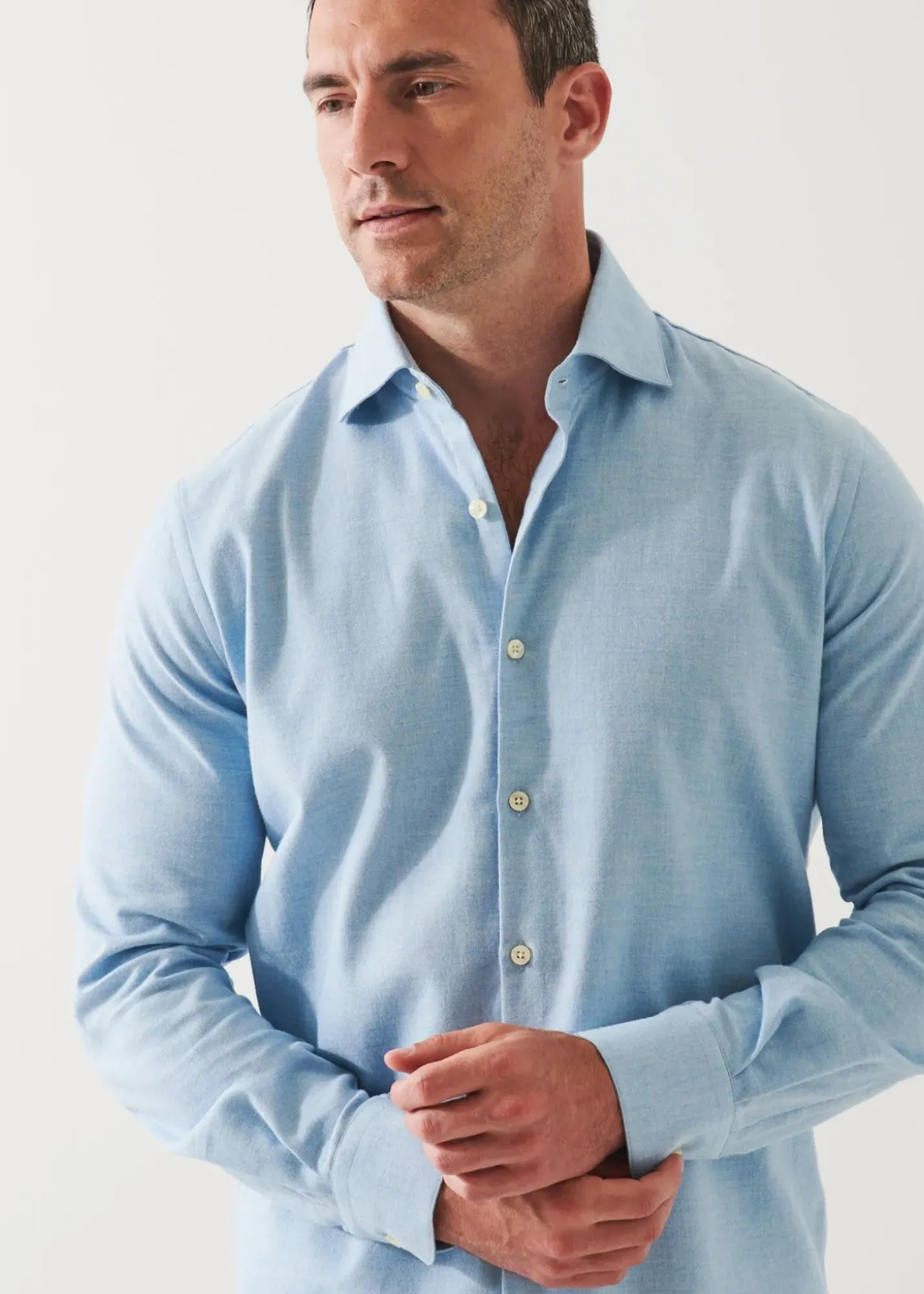 PATRICK ASSARAF Melange Flannel Shirt|Men Shirts