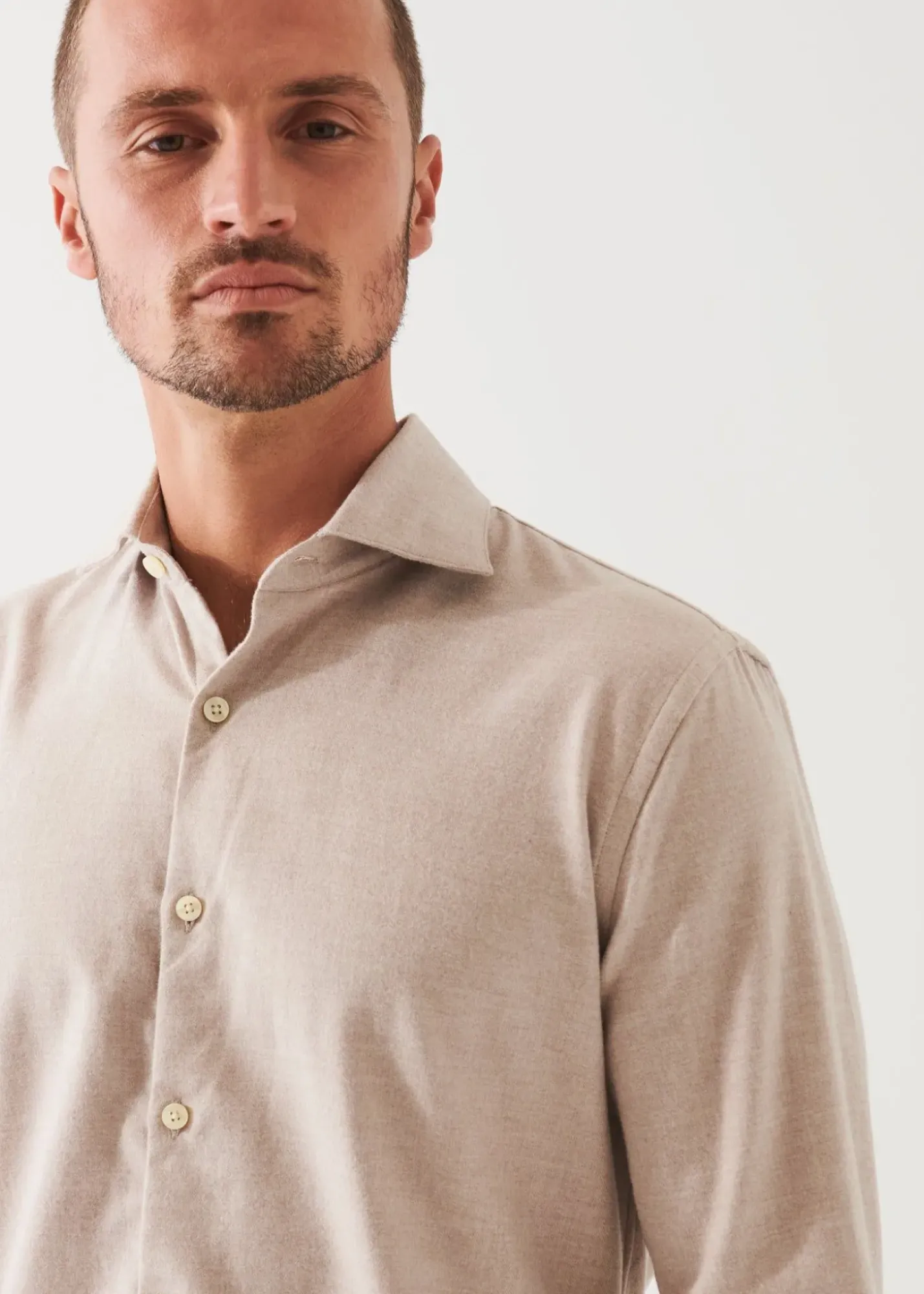 PATRICK ASSARAF Melange Flannel Shirt|Men Shirts