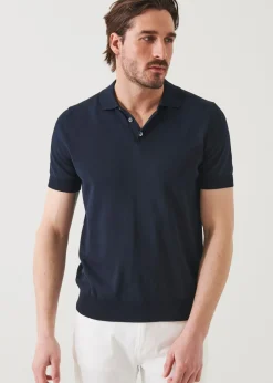PATRICK ASSARAF Mercerized Cotton Button Polo|Men Polos