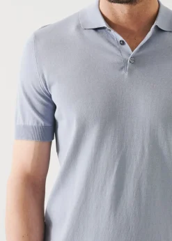 PATRICK ASSARAF Mercerized Cotton Button Polo|Men Polos