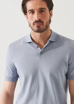 PATRICK ASSARAF Mercerized Cotton Button Polo|Men Polos