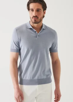 PATRICK ASSARAF Mercerized Cotton Button Polo|Men Polos