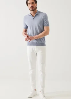 PATRICK ASSARAF Mercerized Cotton Button Polo|Men Polos