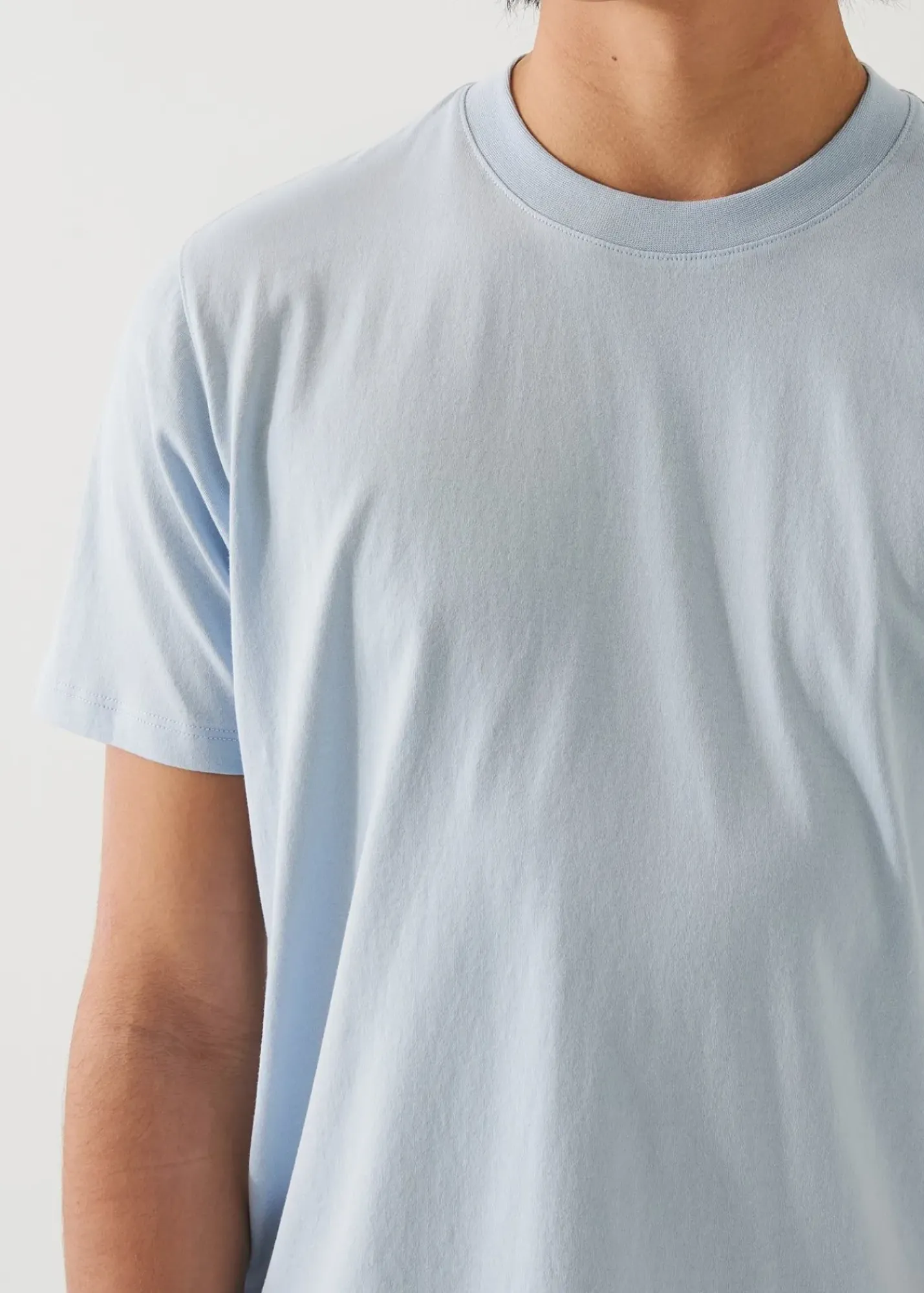 PATRICK ASSARAF Mercerized Pima Cotton High Neck T-Shirt|Men T-Shirts