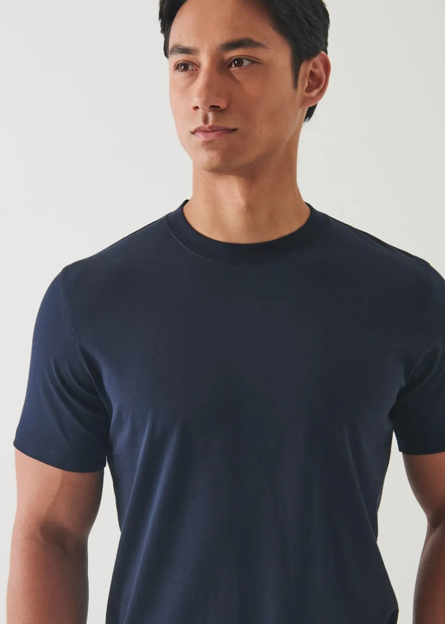 PATRICK ASSARAF Mercerized Pima Cotton High Neck T-Shirt|Men T-Shirts