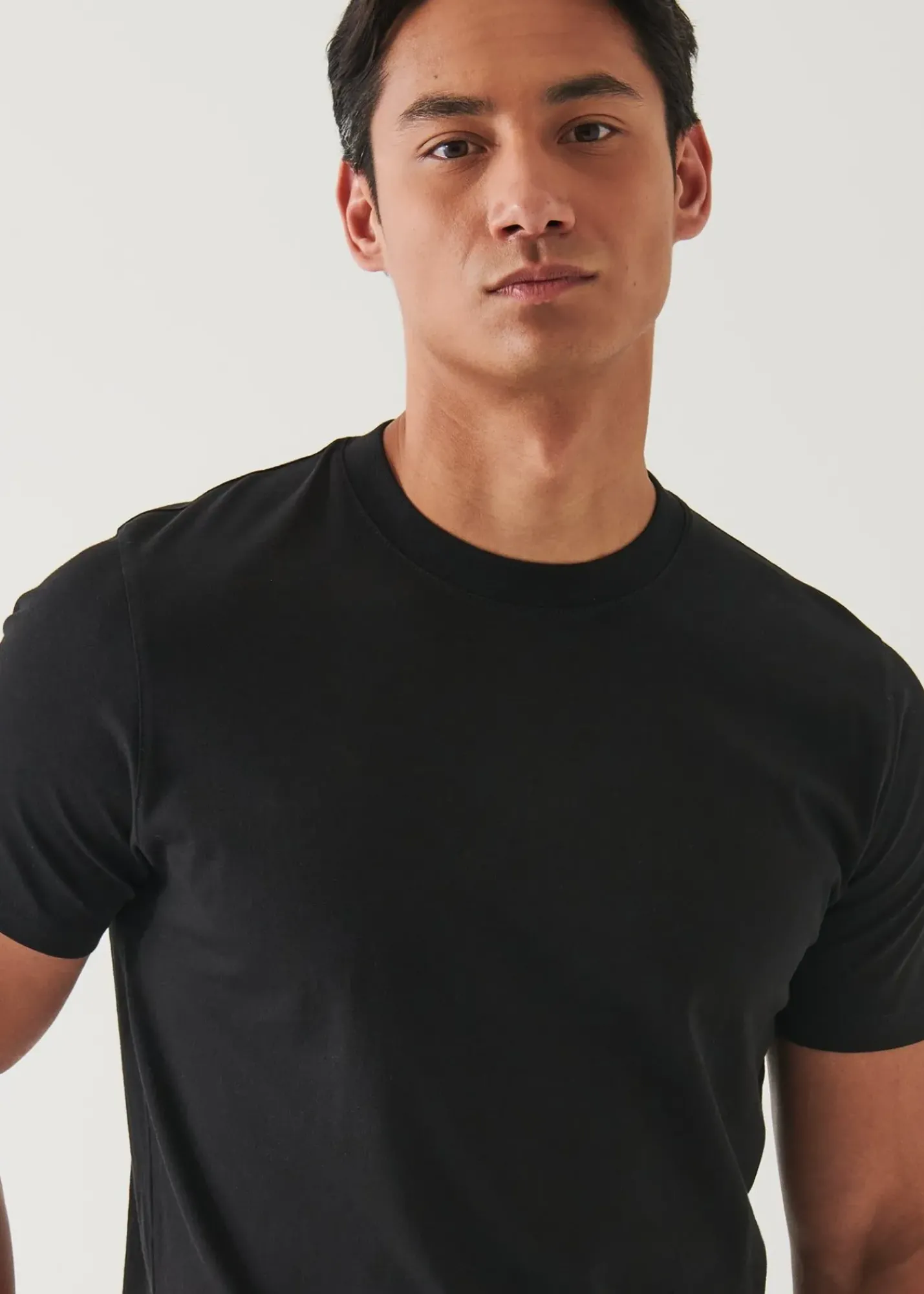 PATRICK ASSARAF Mercerized Pima Cotton High Neck T-Shirt|Men T-Shirts