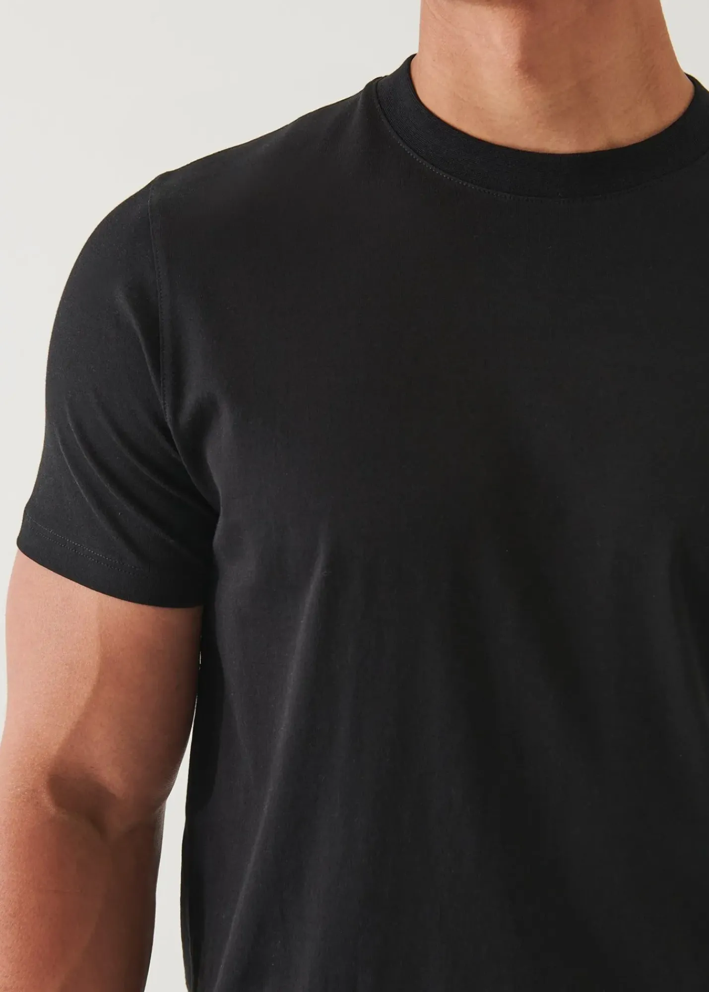 PATRICK ASSARAF Mercerized Pima Cotton High Neck T-Shirt|Men T-Shirts