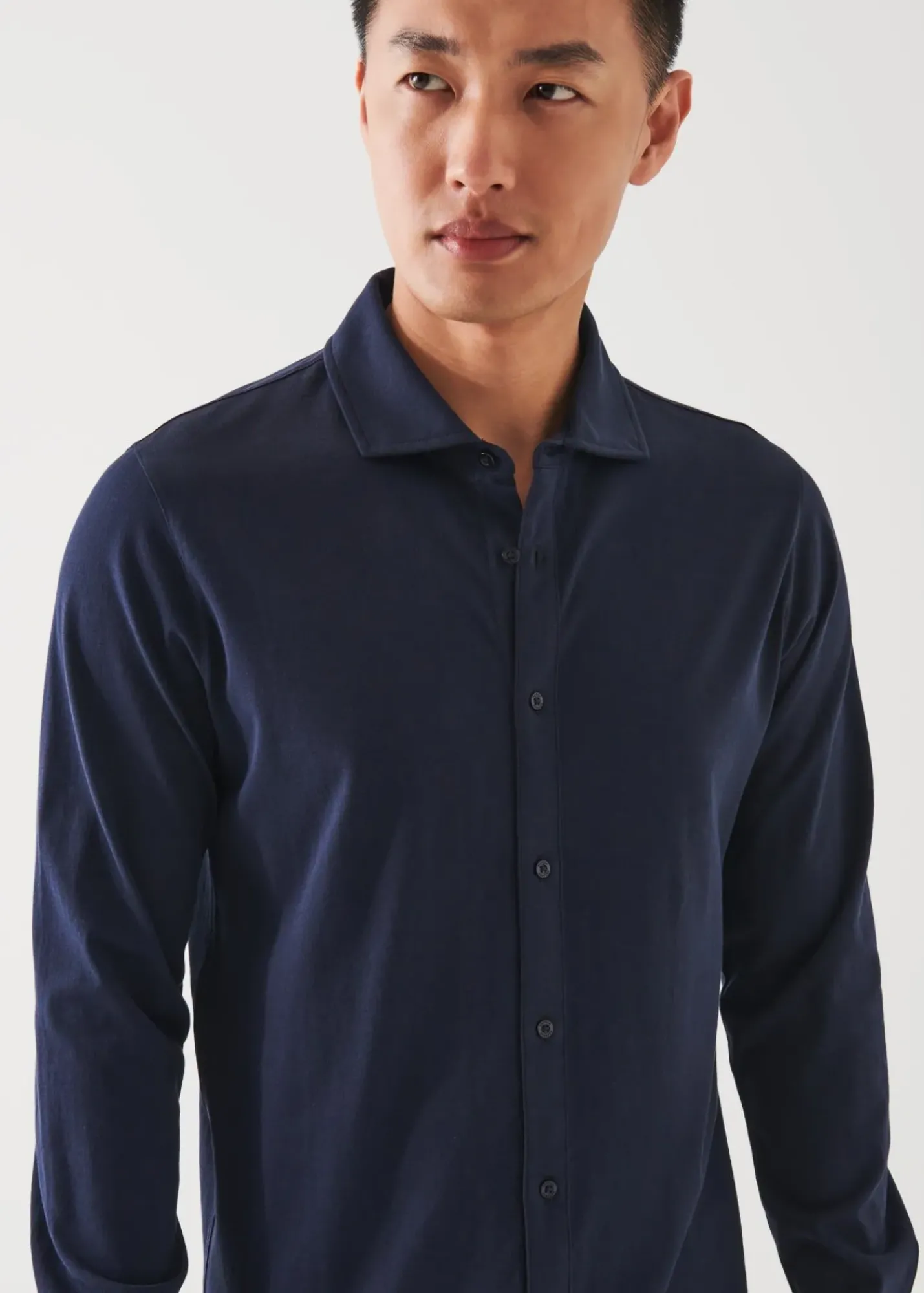 PATRICK ASSARAF Mercerized Pima Cotton Long Sleeve Button Front Shirt|Men Shirts