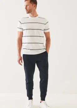 PATRICK ASSARAF Mercerized Pima Cotton Striped T-Shirt|Men T-Shirts