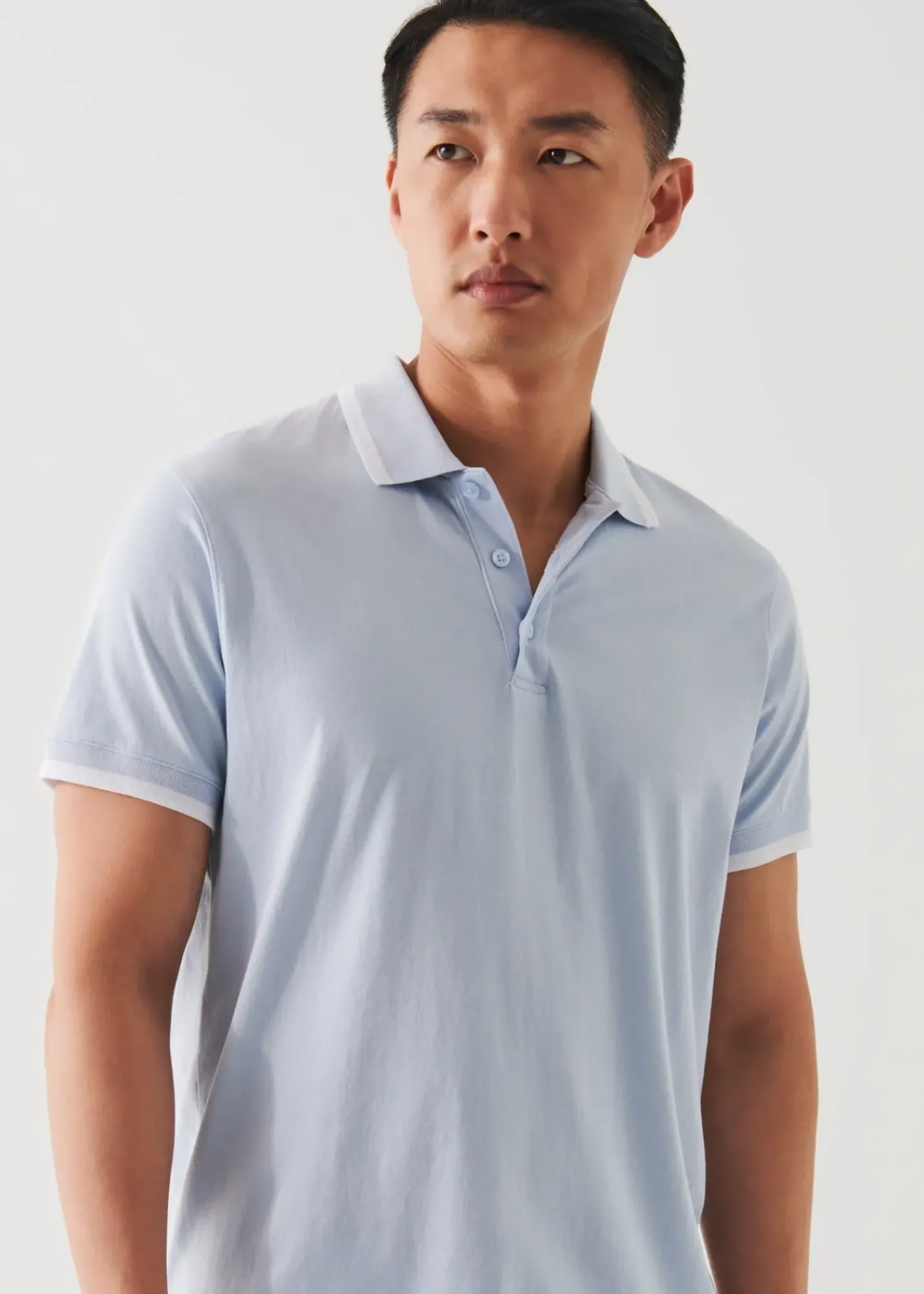 PATRICK ASSARAF Mercerized Pima Cotton Tipped Polo|Men Polos
