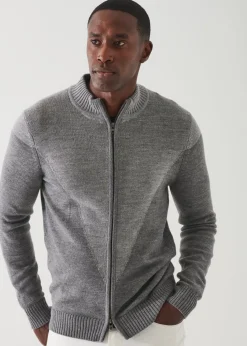 PATRICK ASSARAF Merino Colour Block Full-Zip|Men Knitwear