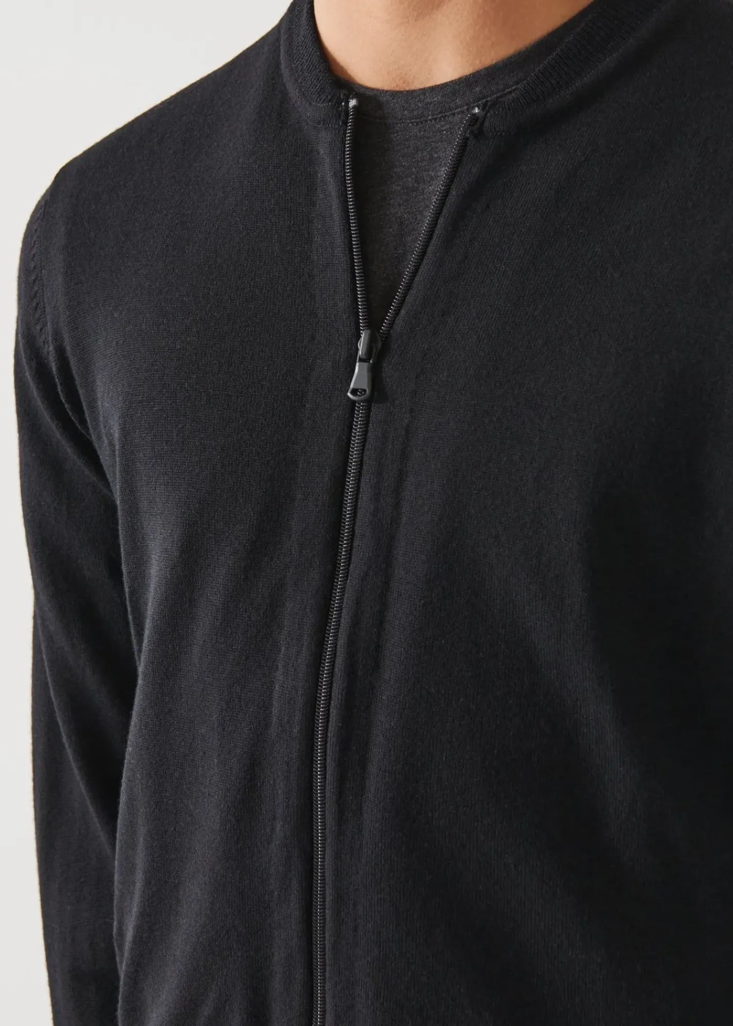 PATRICK ASSARAF Merino Full Zip Sweater|Men Knitwear