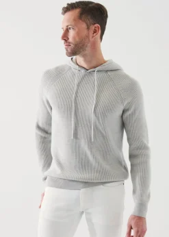 PATRICK ASSARAF Merino Ribbed Hoodie|Men Knitwear