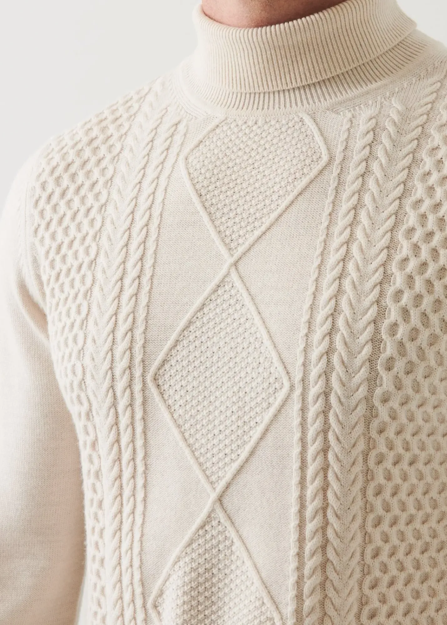 PATRICK ASSARAF Merino Textured Knit Sweater|Men Knitwear