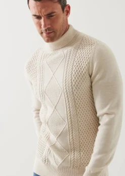 PATRICK ASSARAF Merino Textured Knit Sweater|Men Knitwear