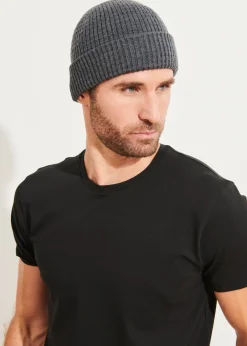 PATRICK ASSARAF Merino Waffle Beanie|Men Knitwear