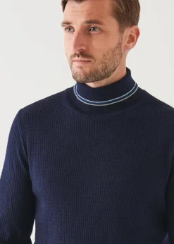 PATRICK ASSARAF Merino Waffle Knit Turtleneck|Men Knitwear