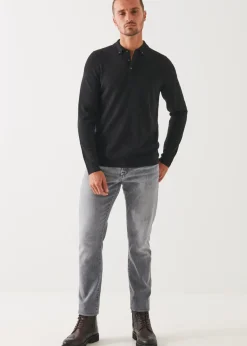 PATRICK ASSARAF Merino Wool Button Down Polo|Men Knitwear