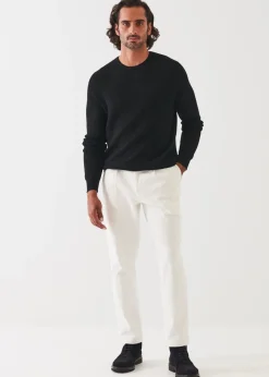 PATRICK ASSARAF Merino Wool Ribbed Crewneck|Men Knitwear