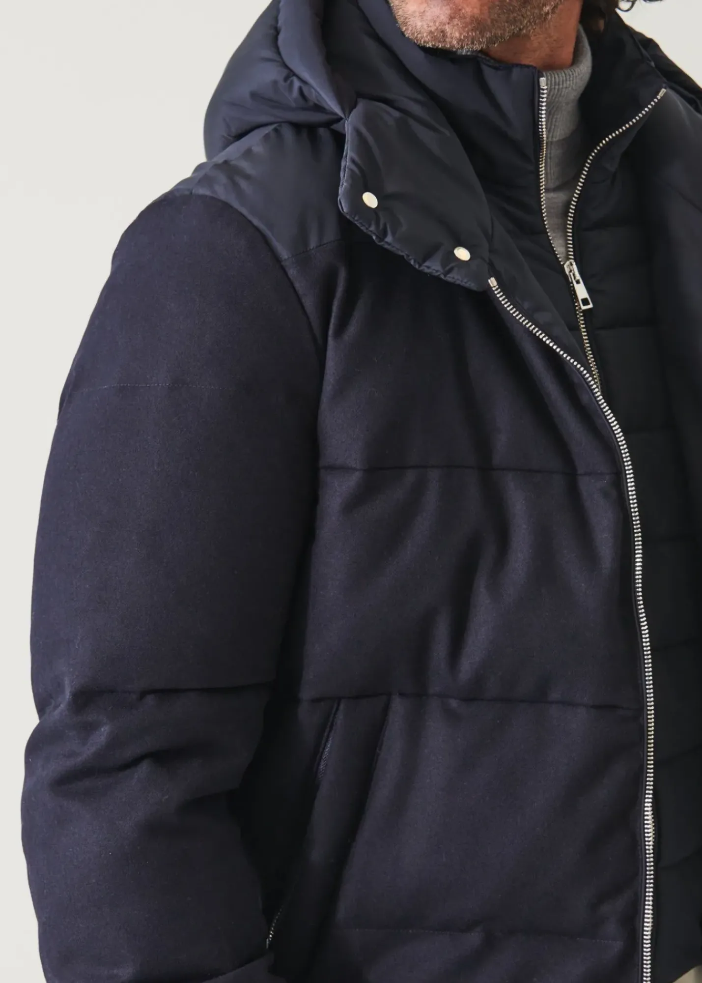 PATRICK ASSARAF Mix Media Quilted Bomber|Men Outerwear