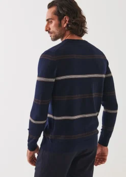 PATRICK ASSARAF Multi-Stripe Crewneck|Men Knitwear