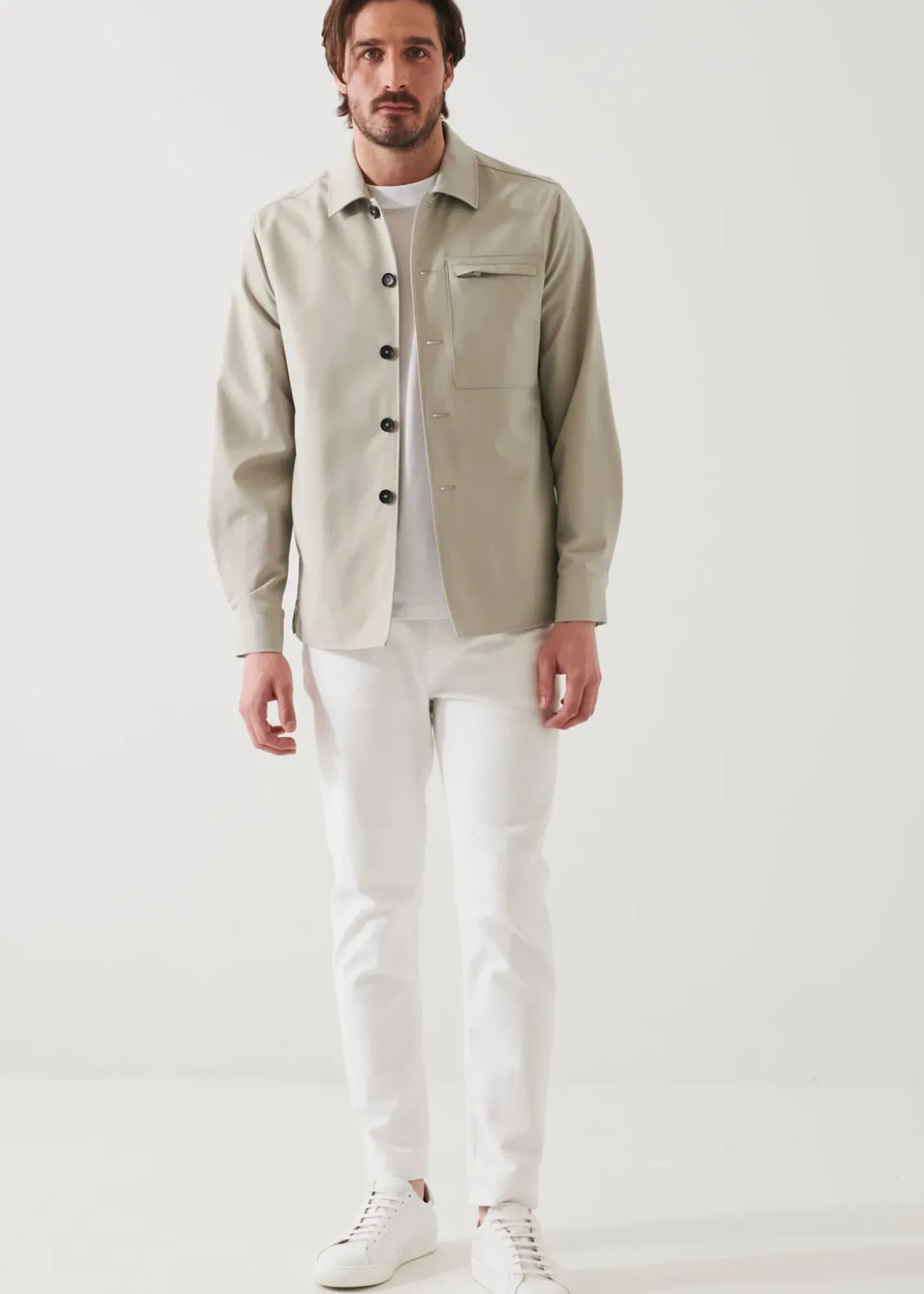 PATRICK ASSARAF Nucleo Nylon Stretch Shirt Jacket|Men Shirt Jackets