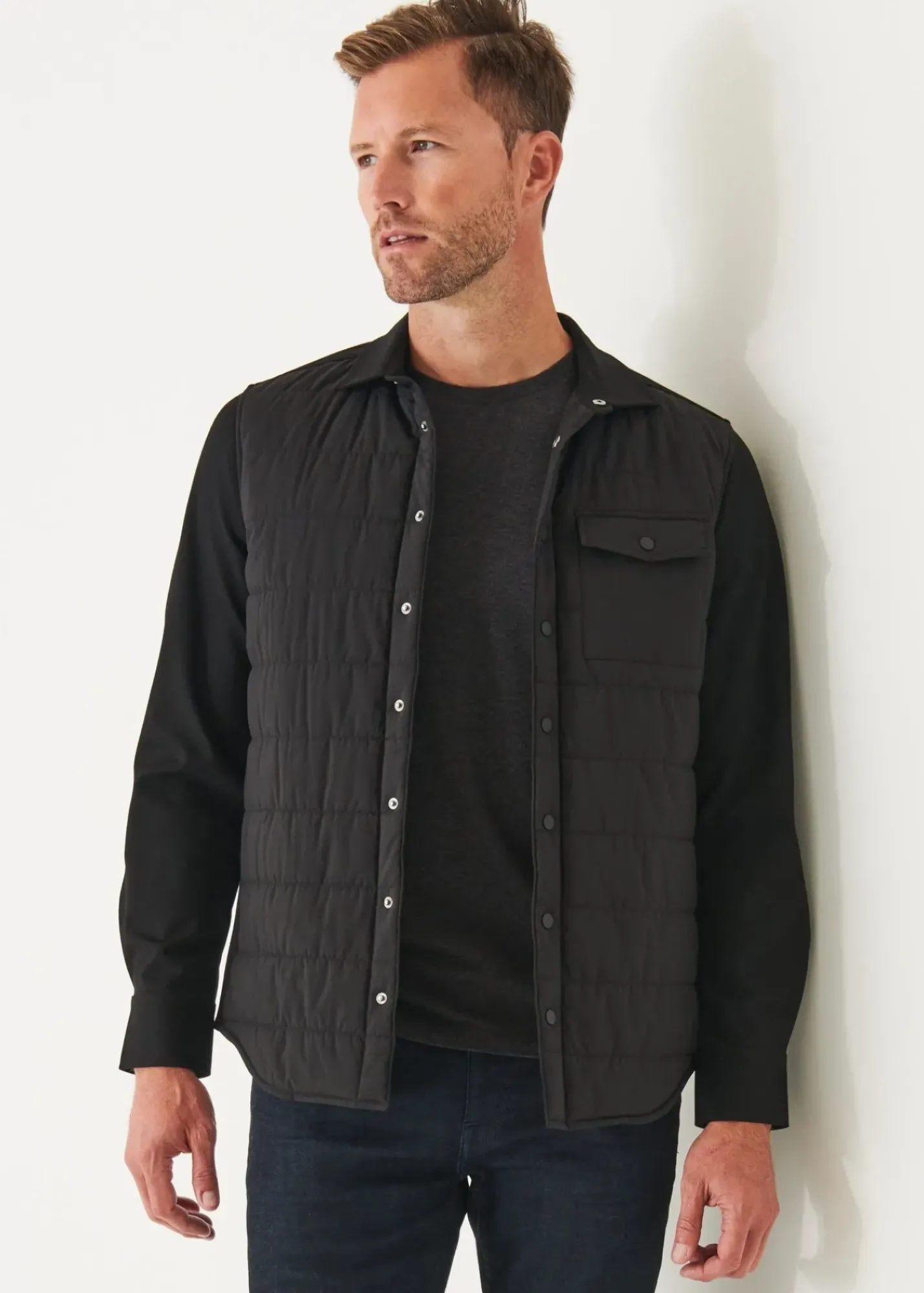 PATRICK ASSARAF Nylon Flap Pocket Shirt Jacket|Men Outerwear