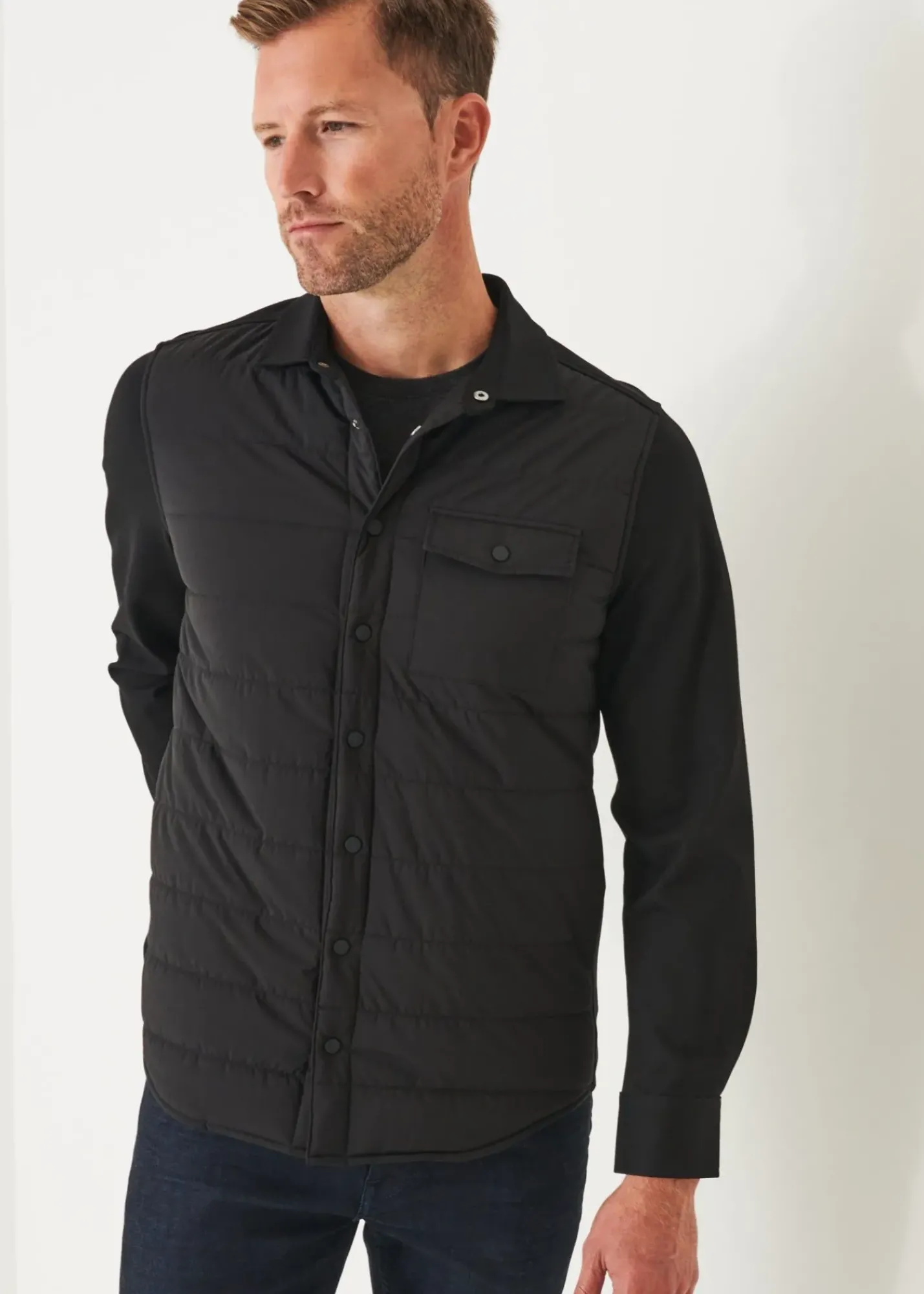 PATRICK ASSARAF Nylon Flap Pocket Shirt Jacket|Men Outerwear