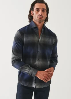 PATRICK ASSARAF Ombre Plaid Shirt|Men Shirts