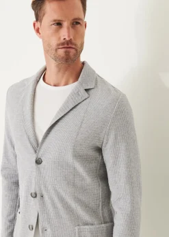 PATRICK ASSARAF Organic Cotton Textured Knit Blazer|Men Blazers