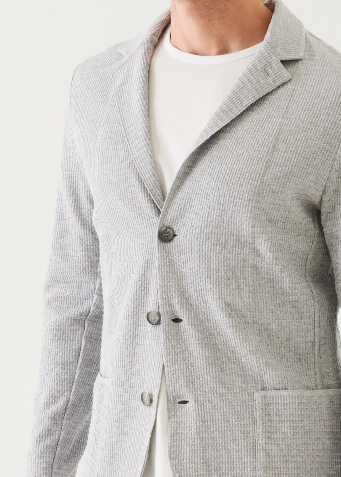 PATRICK ASSARAF Organic Cotton Textured Knit Blazer|Men Knitwear
