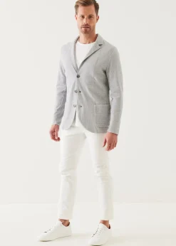 PATRICK ASSARAF Organic Cotton Textured Knit Blazer|Men Knitwear