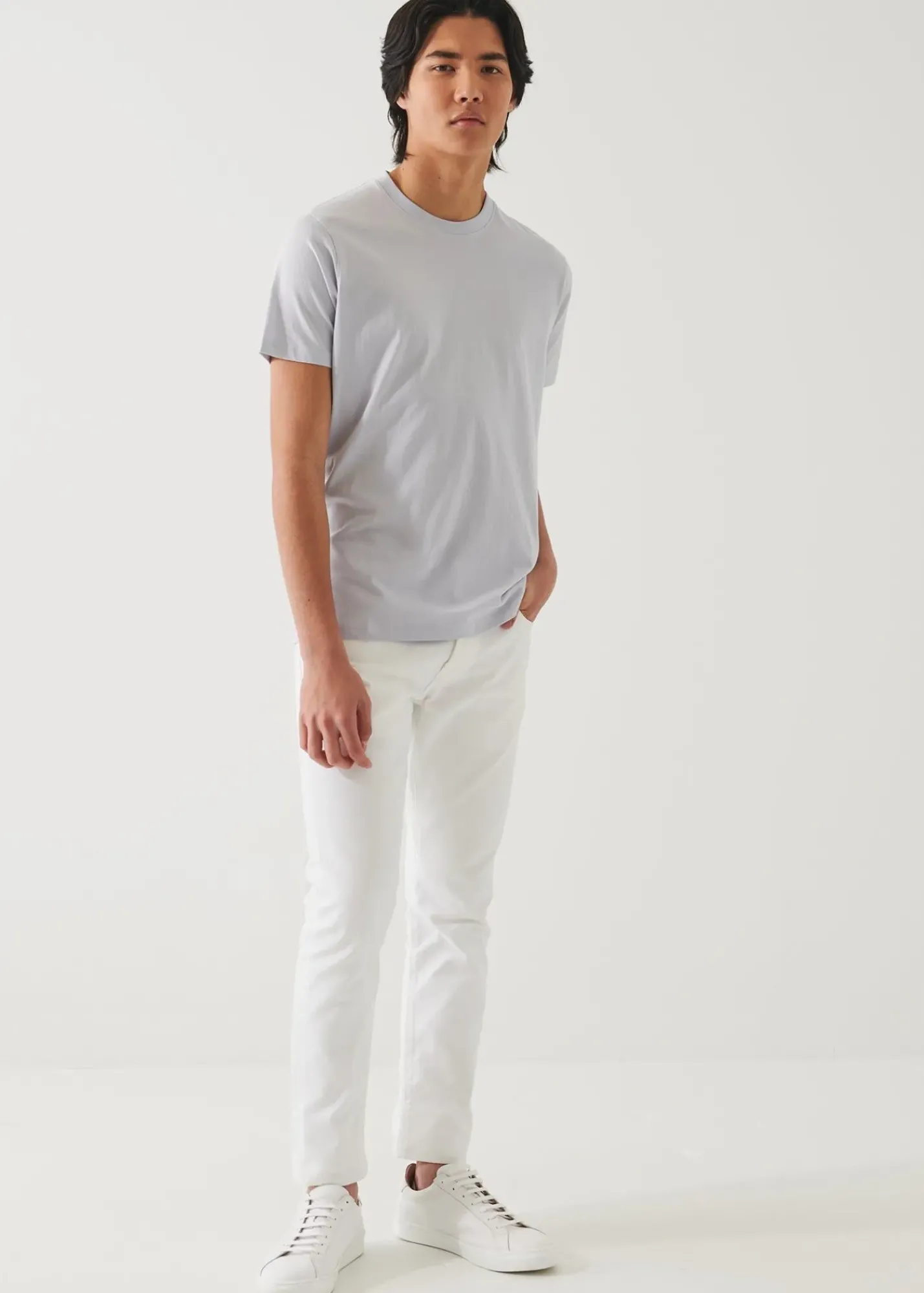 PATRICK ASSARAF Organic Pima Cotton High Neck T-Shirt|Men T-Shirts