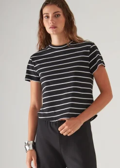 PATRICK ASSARAF Organic Pima Cotton Striped Baby T-Shirt|Women T-Shirts