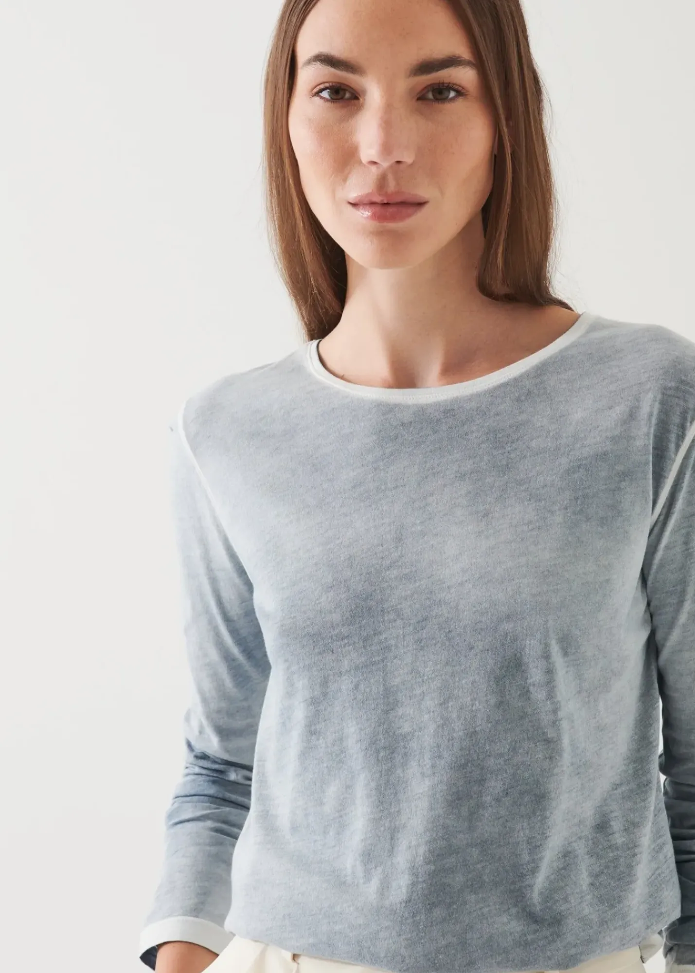 PATRICK ASSARAF Organic Pima Cotton Stripe Dolman T-Shirt|Women T-Shirts