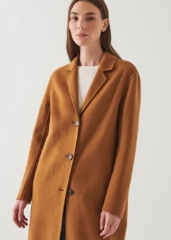 PATRICK ASSARAF Oversized Single Breasted Wool Coat|Women Outerwear