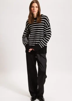 PATRICK ASSARAF Oversized Striped Crewneck|Women Knitwear