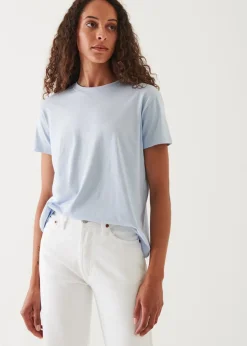 PATRICK ASSARAF Pastel Iconic Pima Cotton Stretch Boyfriend T-Shirt|Women T-Shirts