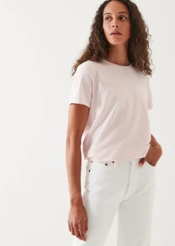 PATRICK ASSARAF Pastel Iconic Pima Cotton Stretch Boyfriend T-Shirt|Women T-Shirts