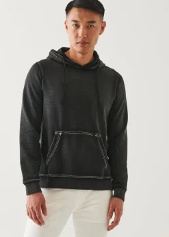 PATRICK ASSARAF Pima Cotton French Terry Vintage Wash Hoodie|Men Sweatshirts & Hoodies