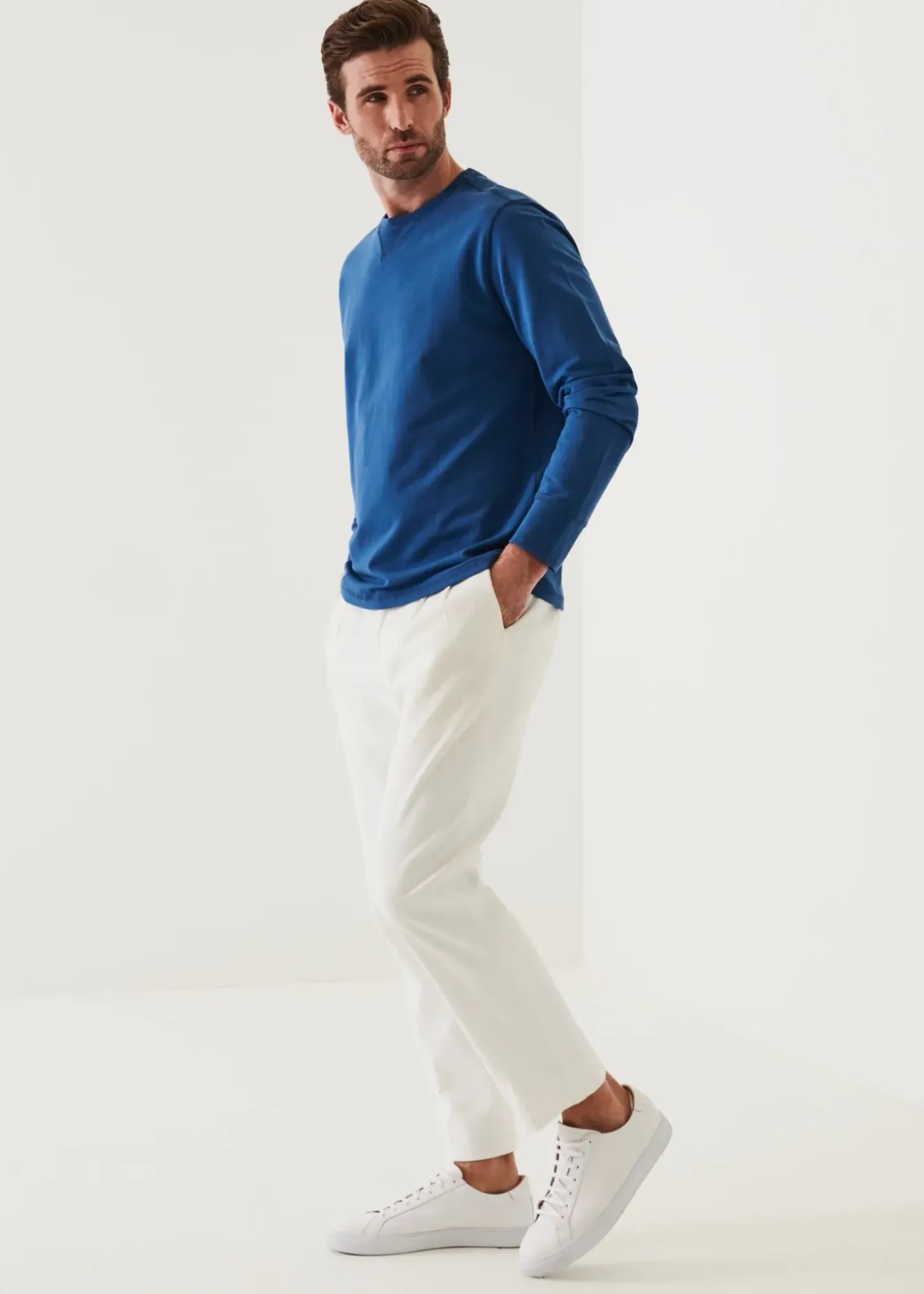 PATRICK ASSARAF Pima Cotton French Terry Sweatshirt|Men Sweatshirts & Hoodies