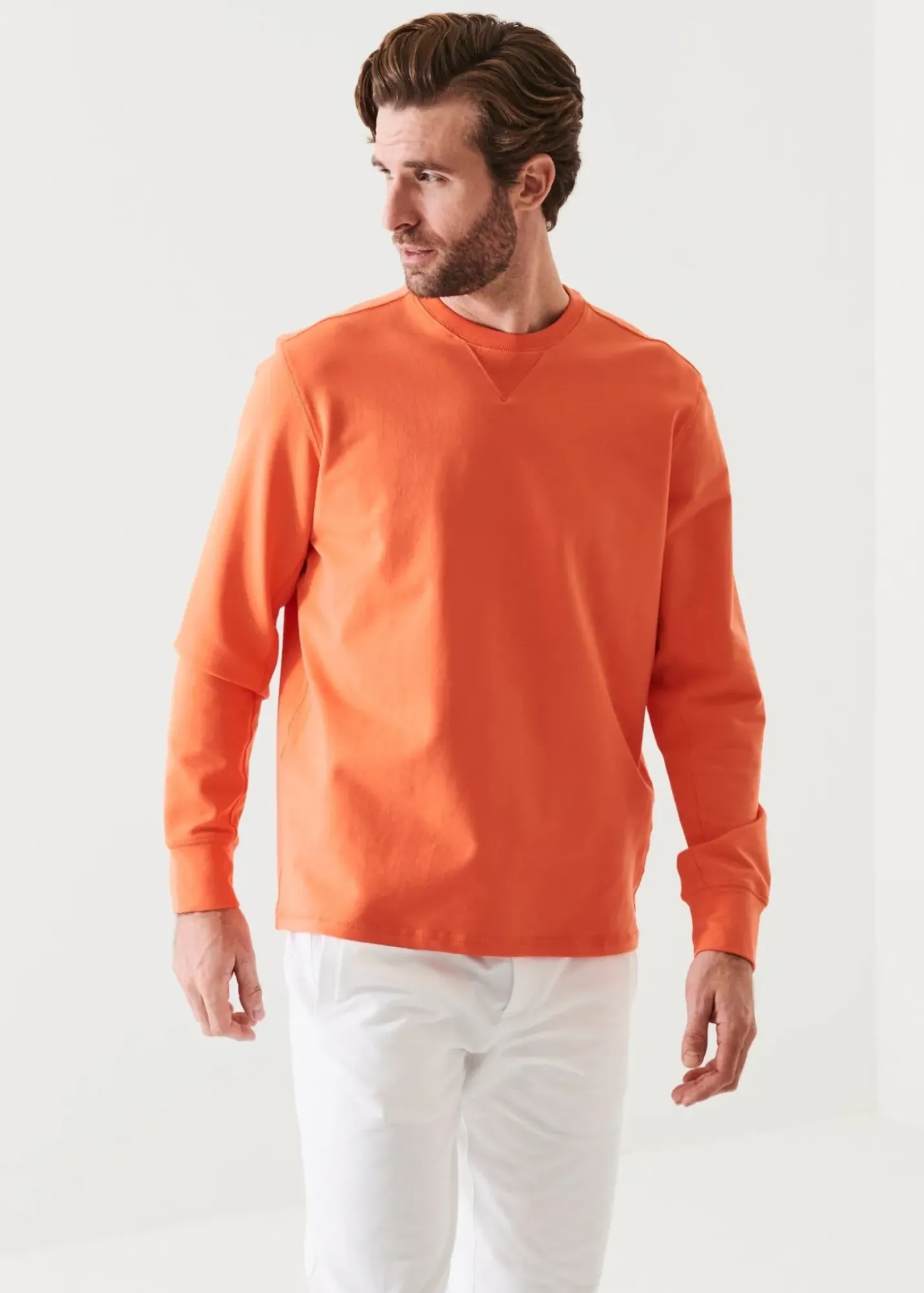 PATRICK ASSARAF Pima Cotton French Terry Sweatshirt|Men Sweatshirts & Hoodies