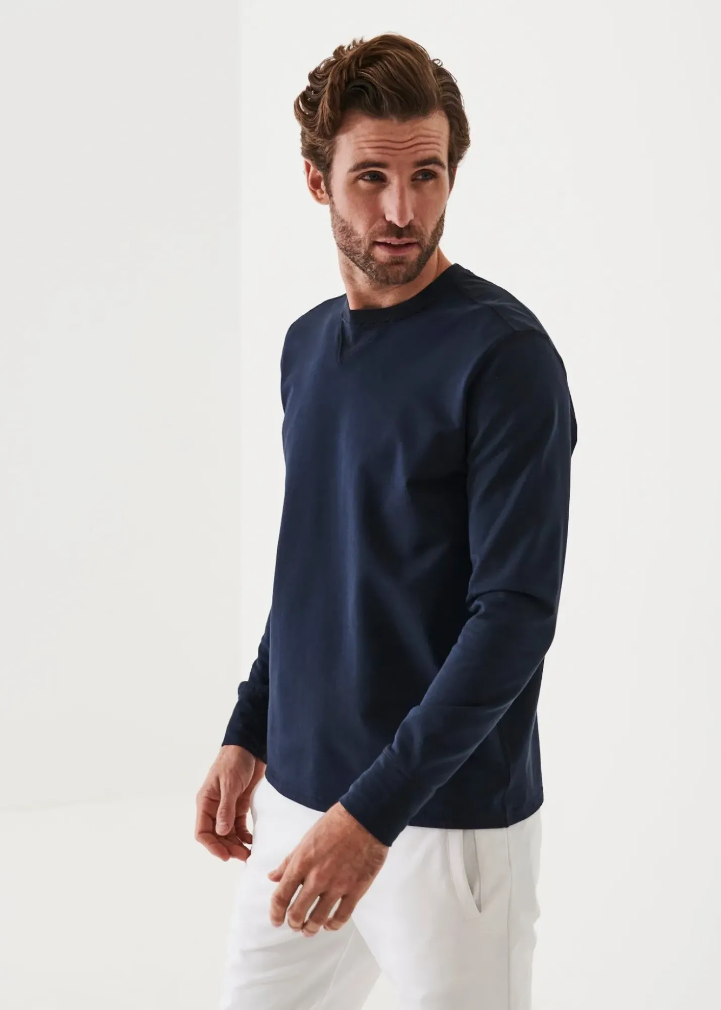 PATRICK ASSARAF Pima Cotton French Terry Sweatshirt|Men Sweatshirts & Hoodies